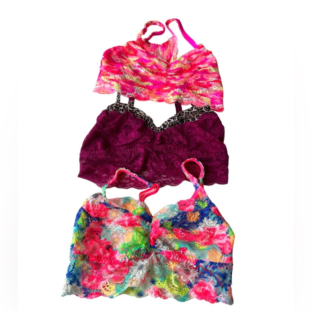 Pink Victoria Secret Lace Bralettes Size S/P